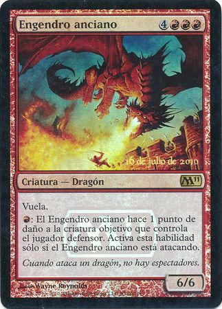 Spanish Ancient Hellkite Engendro anciano Launch Foil Promo Spanish Ancient Hellkite Engendro anciano Launch Foil Promo