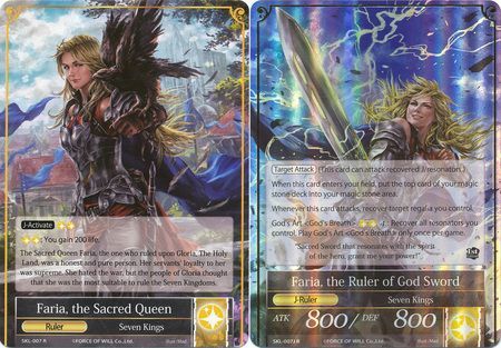 Faria the Sacred Queen Faria the Ruler of God Sword SKL 007 J Rare Force of Will The Seven Kings of the Lands Singles Faria the Sacred Queen Faria the Ruler of God Sword SKL 007 J Rare Force of Will The Seven Kings of the Lands Singles