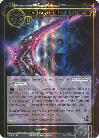 Deathscythe the Life Reaper SKL 096 Rare Foil Deathscythe the Life Reaper SKL 096 Rare Foil