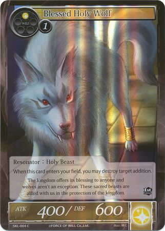 Blessed Holy Wolf SKL 004 Common Foil Force of Will The Seven Kings of the Lands Foil Singles Blessed Holy Wolf SKL 004 Common Foil Force of Will The Seven Kings of the Lands Foil Singles