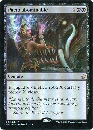 Spanish Damnable Pact Pacto abominable Prerelease Foil Promo Spanish Promos Spanish Damnable Pact Pacto abominable Prerelease Foil Promo Spanish Promos