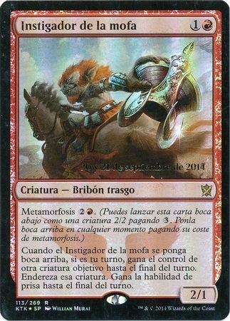 Spanish Jeering Instigator Instigador de la mofa Prerelease Foil Promo Spanish Promos Spanish Jeering Instigator Instigador de la mofa Prerelease Foil Promo Spanish Promos
