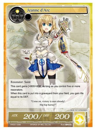 Jeanne d Arc VIN001 008 Force of Will Vingolf Engage Knights VIN001 Jeanne d Arc VIN001 008 Force of Will Vingolf Engage Knights VIN001