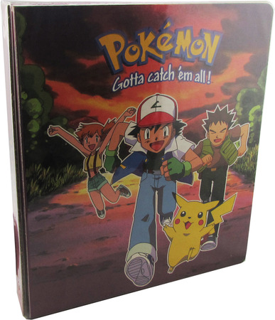 Pokemon Ash Misty And Brock Vintage 3 Ring Binder Binders Portfolios Supplies