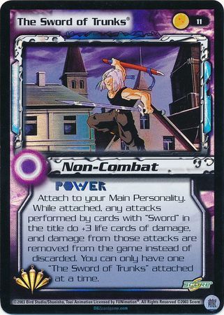 The Sword of Trunks 11 Foil Promo Limited Dragon Ball Z GT Score Promos The Sword of Trunks 11 Foil Promo Limited Dragon Ball Z GT Score Promos