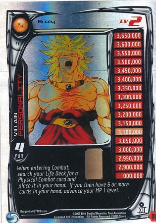 Broly Lv2 Hi Tech Foil Promo Limited Dragon Ball Z GT Score Promos Broly Lv2 Hi Tech Foil Promo Limited Dragon Ball Z GT Score Promos