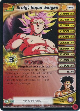 Broly Super Saiyan BR2 Non Foil Promo Limited Broly Super Saiyan BR2 Non Foil Promo Limited