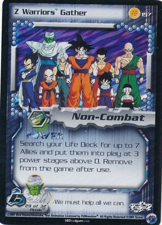 Z Warriors Gather 157 Super Rare Limited Foil Dragon Ball Z Cell Saga Z Warriors Gather 157 Super Rare Limited Foil Dragon Ball Z Cell Saga