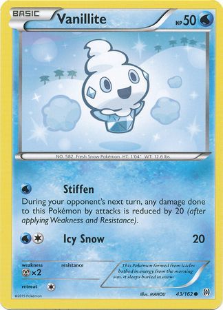 Vanillite 43 162 Common XY Breakthrough Singles Vanillite 43 162 Common XY Breakthrough Singles
