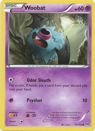 Woobat 71 162 Common XY Breakthrough Singles Woobat 71 162 Common XY Breakthrough Singles