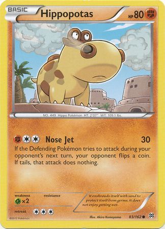 Hippopotas 83 162 Common XY Breakthrough Singles Hippopotas 83 162 Common XY Breakthrough Singles