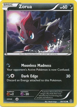 Zorua 89 162 Common XY Breakthrough Singles Zorua 89 162 Common XY Breakthrough Singles