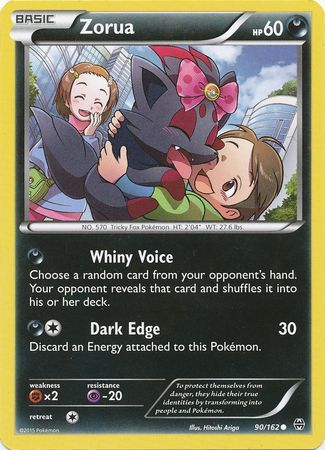 Zorua 90 162 Common XY Breakthrough Singles Zorua 90 162 Common XY Breakthrough Singles