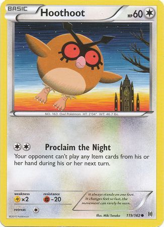 Hoothoot 119 162 Common XY Breakthrough Singles Hoothoot 119 162 Common XY Breakthrough Singles