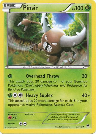 Pinsir 3 162 Uncommon XY Breakthrough Singles Pinsir 3 162 Uncommon XY Breakthrough Singles