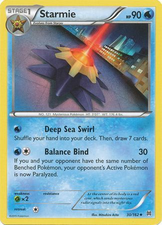 Starmie 30 162 Uncommon XY Breakthrough Singles Starmie 30 162 Uncommon XY Breakthrough Singles