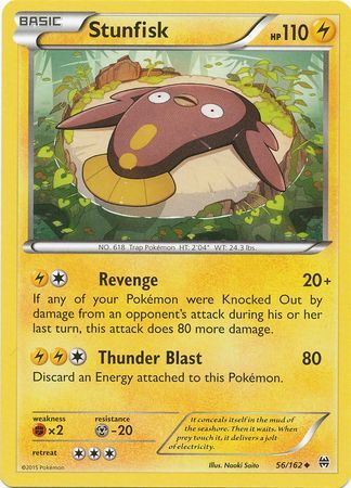 Stunfisk 56 162 Uncommon XY Breakthrough Singles Stunfisk 56 162 Uncommon XY Breakthrough Singles