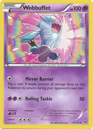 Wobbuffet 67 162 Uncommon XY Breakthrough Singles Wobbuffet 67 162 Uncommon XY Breakthrough Singles