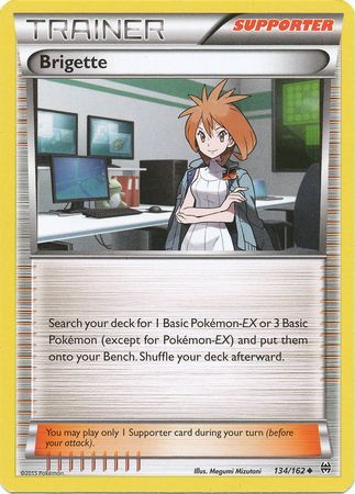 LP FULL ART Pokemon BRIGETTE Card BREAKTHROUGH Set 161/162 XY Ultra Rare Trainer 