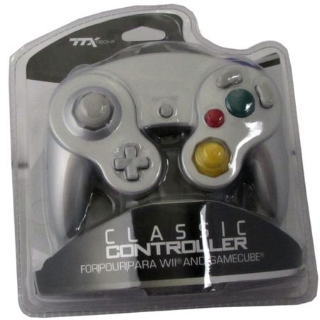 TTX Tech Classic Wired Controller for GameCube Wii Silver TTX Tech Classic Wired Controller for GameCube Wii Silver