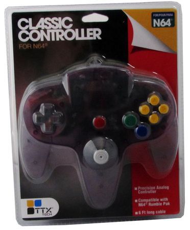 TTX Tech Classic Controller for N64 Clear Purple Video Game Accessories TTX Tech Classic Controller for N64 Clear Purple Video Game Accessories
