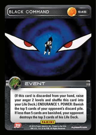 Black Command Starter S45 Dragon Ball Z Panini Set 1 Starter Singles Black Command Starter S45 Dragon Ball Z Panini Set 1 Starter Singles