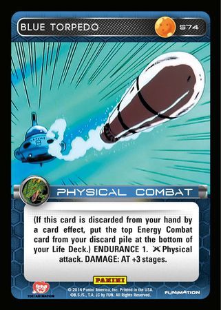Blue Torpedo Starter S74 Dragon Ball Z Panini Set 1 Starter Singles Blue Torpedo Starter S74 Dragon Ball Z Panini Set 1 Starter Singles