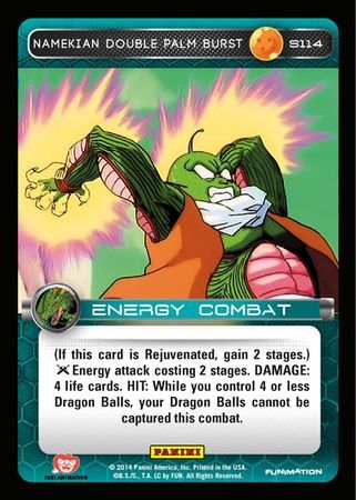Namekian Double Palm Burst Starter S114 Dragon Ball Z Panini Set 1 Starter Singles Namekian Double Palm Burst Starter S114 Dragon Ball Z Panini Set 1 Starter Singles