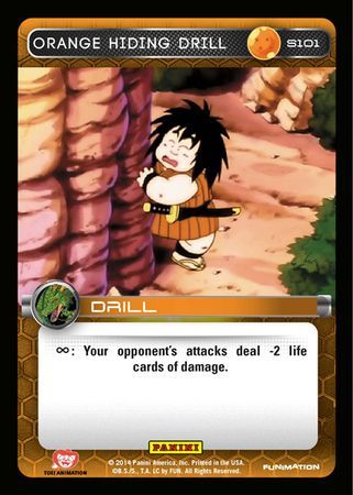 Orange Hiding Drill Starter S101 Dragon Ball Z Panini Set 1 Starter Singles Orange Hiding Drill Starter S101 Dragon Ball Z Panini Set 1 Starter Singles