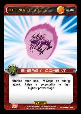 Red Energy Shield Starter S129 Dragon Ball Z Panini Set 1 Starter Singles Red Energy Shield Starter S129 Dragon Ball Z Panini Set 1 Starter Singles