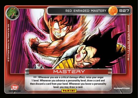 Red Enraged Mastery Starter S27 Hi Tech Dragon Ball Z Panini Set 1 Starter Singles Red Enraged Mastery Starter S27 Hi Tech Dragon Ball Z Panini Set 1 Starter Singles