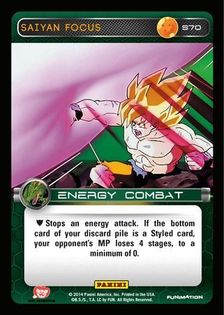 Saiyan Focus Starter S70 Dragon Ball Z Panini Set 1 Starter Singles Saiyan Focus Starter S70 Dragon Ball Z Panini Set 1 Starter Singles