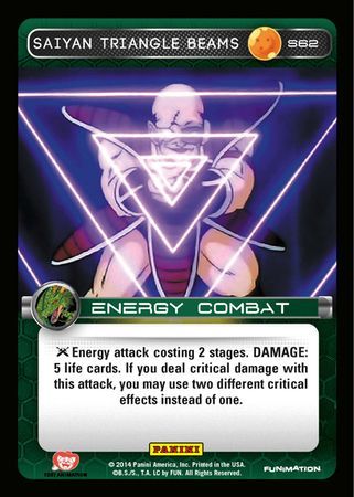Saiyan Triangle Beams Starter S62 Dragon Ball Z Panini Set 1 Starter Singles Saiyan Triangle Beams Starter S62 Dragon Ball Z Panini Set 1 Starter Singles