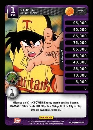 Yamcha Action Ready Uncommon U70 Dragon Ball Z Panini Set 1 Singles Yamcha Action Ready Uncommon U70 Dragon Ball Z Panini Set 1 Singles