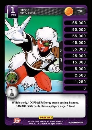 Jiece Ginyu Force Uncommon U72 Dragon Ball Z Panini Set 1 Singles Jiece Ginyu Force Uncommon U72 Dragon Ball Z Panini Set 1 Singles
