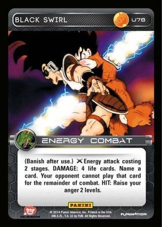 Black Swirl Uncommon U78 Dragon Ball Z Panini Set 1 Singles Black Swirl Uncommon U78 Dragon Ball Z Panini Set 1 Singles
