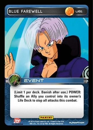 Blue Farewell Uncommon U81 Dragon Ball Z Panini Set 1 Singles Blue Farewell Uncommon U81 Dragon Ball Z Panini Set 1 Singles