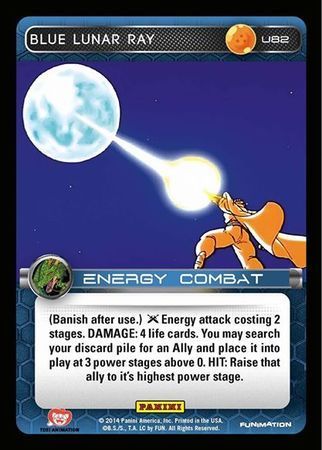 Blue Lunar Ray Uncommon U82 Dragon Ball Z Panini Set 1 Singles Blue Lunar Ray Uncommon U82 Dragon Ball Z Panini Set 1 Singles