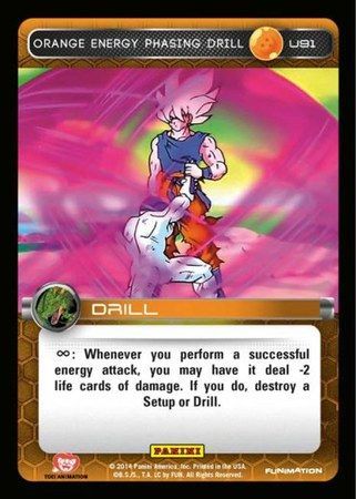 Orange Energy Phasing Drill Uncommon U91 Dragon Ball Z Panini Set 1 Singles Orange Energy Phasing Drill Uncommon U91 Dragon Ball Z Panini Set 1 Singles