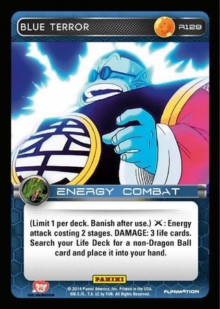 Blue Terror Rare R129 Dragon Ball Z Panini Set 1 Singles Blue Terror Rare R129 Dragon Ball Z Panini Set 1 Singles