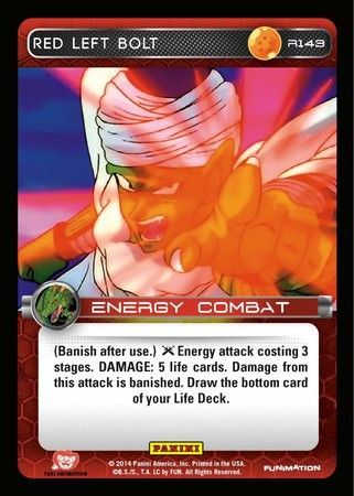 Red Left Bolt Rare R143 Dragon Ball Z Panini Set 1 Singles Red Left Bolt Rare R143 Dragon Ball Z Panini Set 1 Singles