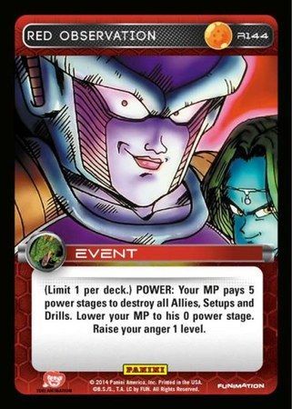 Red Observation Rare R144 Dragon Ball Z Panini Set 1 Singles Red Observation Rare R144 Dragon Ball Z Panini Set 1 Singles
