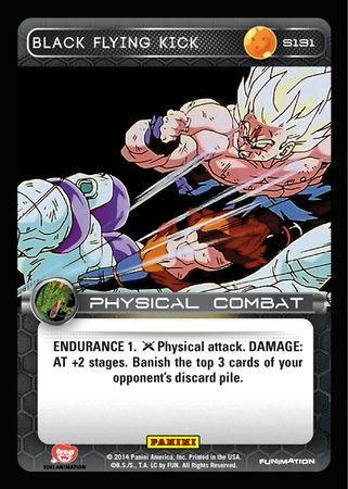 Black Flying Kick Starter S131 Foil Dragon Ball Z Panini Set 1 Starter Singles Black Flying Kick Starter S131 Foil Dragon Ball Z Panini Set 1 Starter Singles