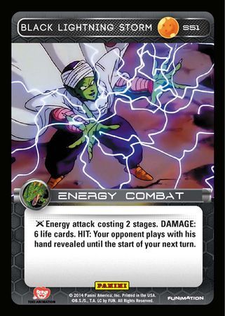 Black Lightning Storm Starter S51 Foil Dragon Ball Z Panini Set 1 Starter Singles Black Lightning Storm Starter S51 Foil Dragon Ball Z Panini Set 1 Starter Singles