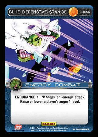 Blue Defensive Stance Starter S124 Foil Dragon Ball Z Panini Set 1 Starter Singles Blue Defensive Stance Starter S124 Foil Dragon Ball Z Panini Set 1 Starter Singles