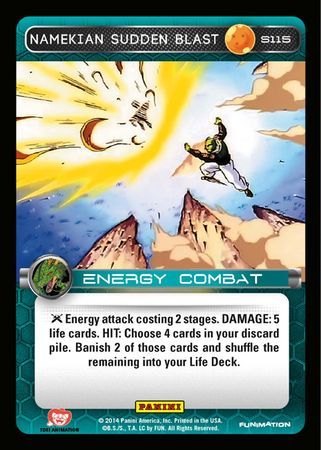 Namekian Sudden Blast Starter S115 Foil Dragon Ball Z Panini Set 1 Starter Singles Namekian Sudden Blast Starter S115 Foil Dragon Ball Z Panini Set 1 Starter Singles