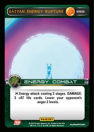 Saiyan Energy Rupture Starter S63 Foil Dragon Ball Z Panini Set 1 Starter Singles Saiyan Energy Rupture Starter S63 Foil Dragon Ball Z Panini Set 1 Starter Singles