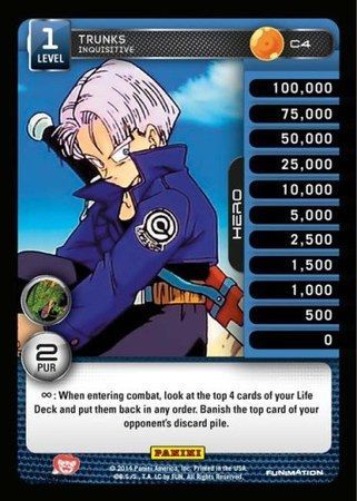 Trunks Inquisitive Common C4 Foil Dragon Ball Z Panini Set 1 Foil Singles Trunks Inquisitive Common C4 Foil Dragon Ball Z Panini Set 1 Foil Singles