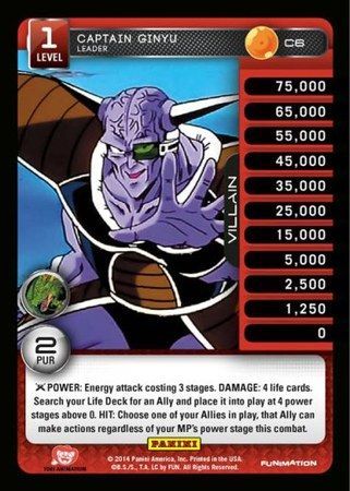 Captain Ginyu Leader Common C6 Foil Dragon Ball Z Panini Set 1 Foil Singles Captain Ginyu Leader Common C6 Foil Dragon Ball Z Panini Set 1 Foil Singles