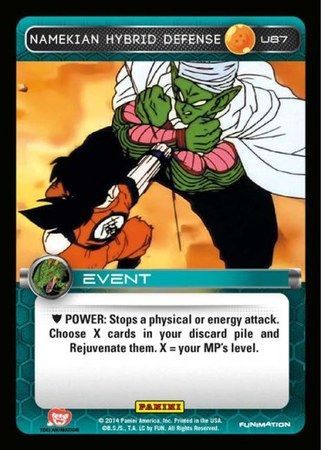 Namekian Hybrid Defense Uncommon U87 Foil Dragon Ball Z Panini Set 1 Foil Singles Namekian Hybrid Defense Uncommon U87 Foil Dragon Ball Z Panini Set 1 Foil Singles